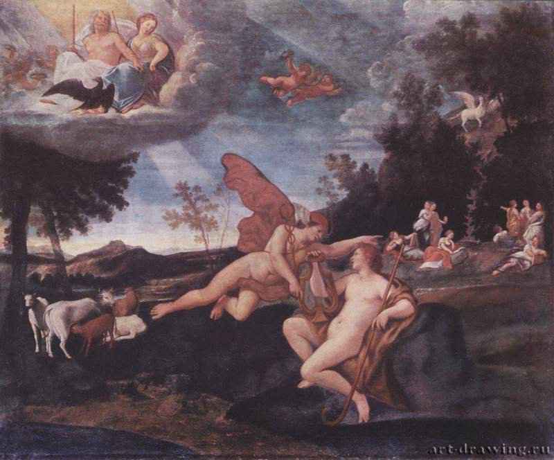 Меркурий и Аполлон. 1623 - 1625 - Mercury and Apollo. 1623 - 1625
78 x 92 смХолстБароккоИталияРим. Национальная галерея, Палаццо БарбериниБолонская школа